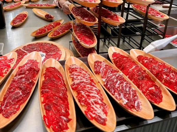 PS8168-16.5网红鲜牛肉船型长条盘